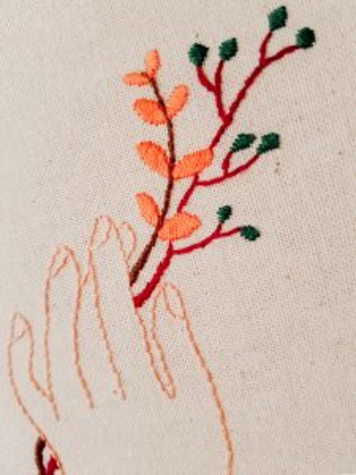 hoop art - broderie automnale