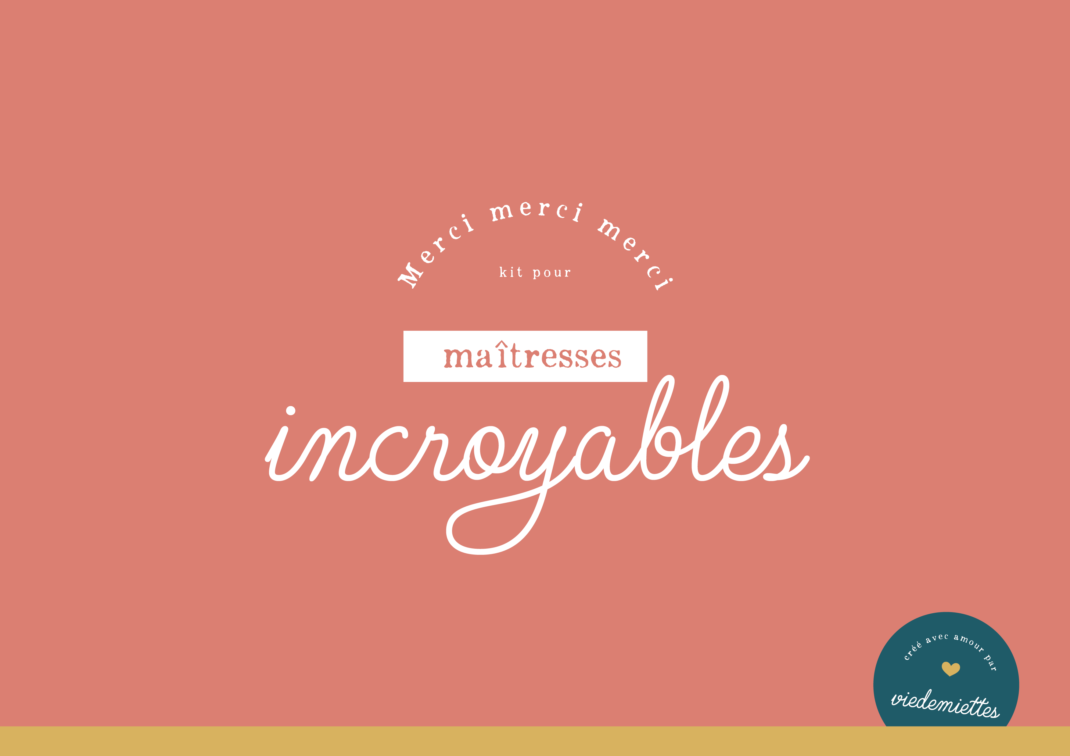 Kit pour maîtresse à imprimer par Vie de miettes