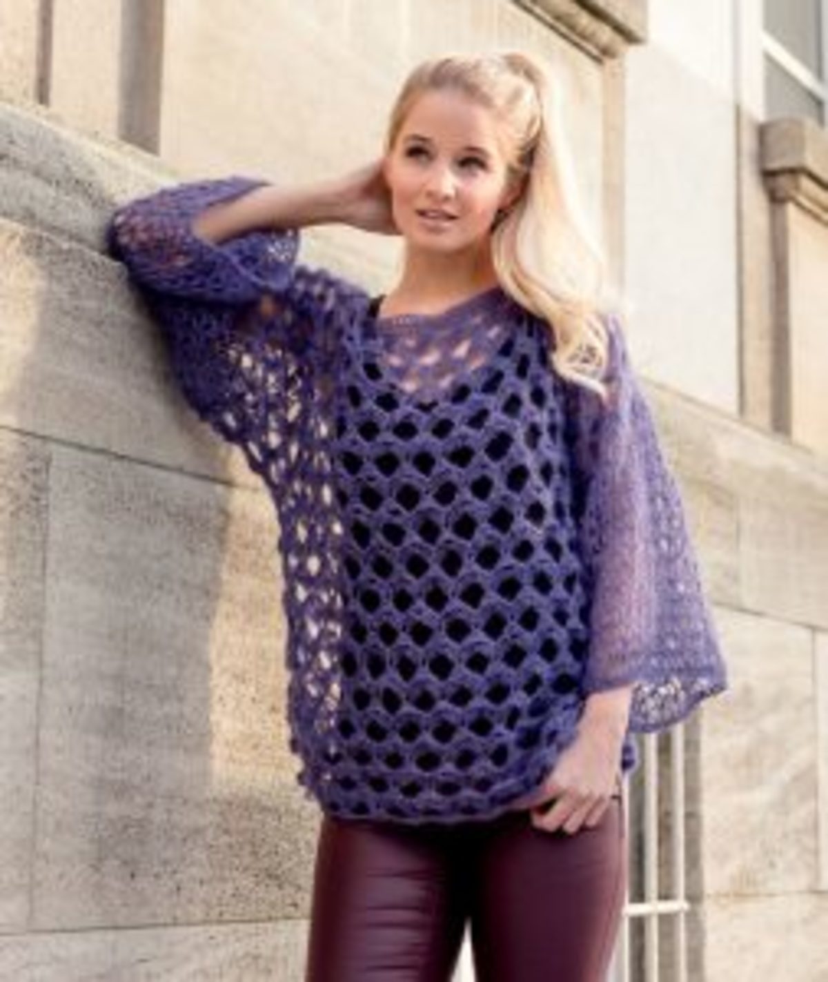 pull oversize à crocheter