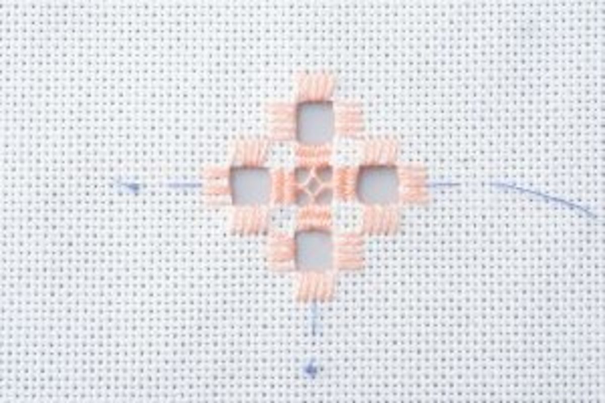 point d'esprit broderie Hardanger