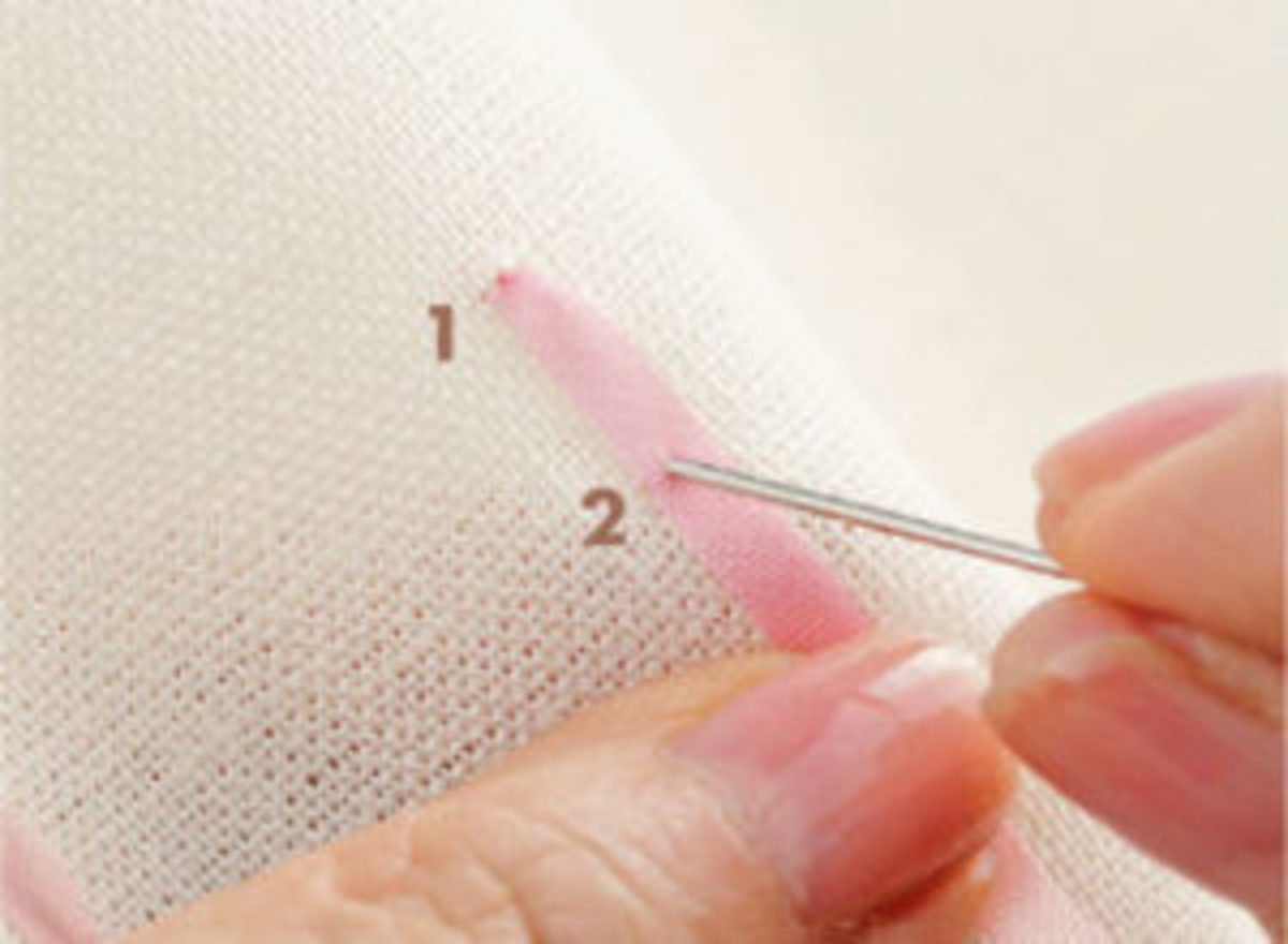 tuto point de ruban broderie au ruban