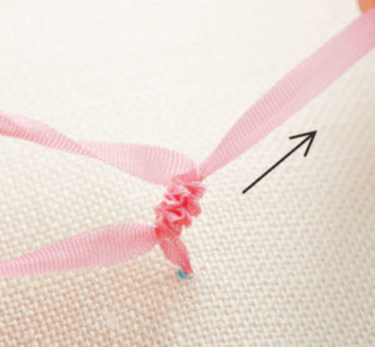 tuto rose accordéon broderie au ruban