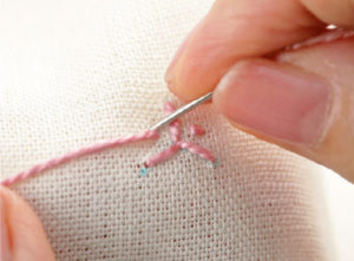 tuto rose point d'araignée broderie au ruban