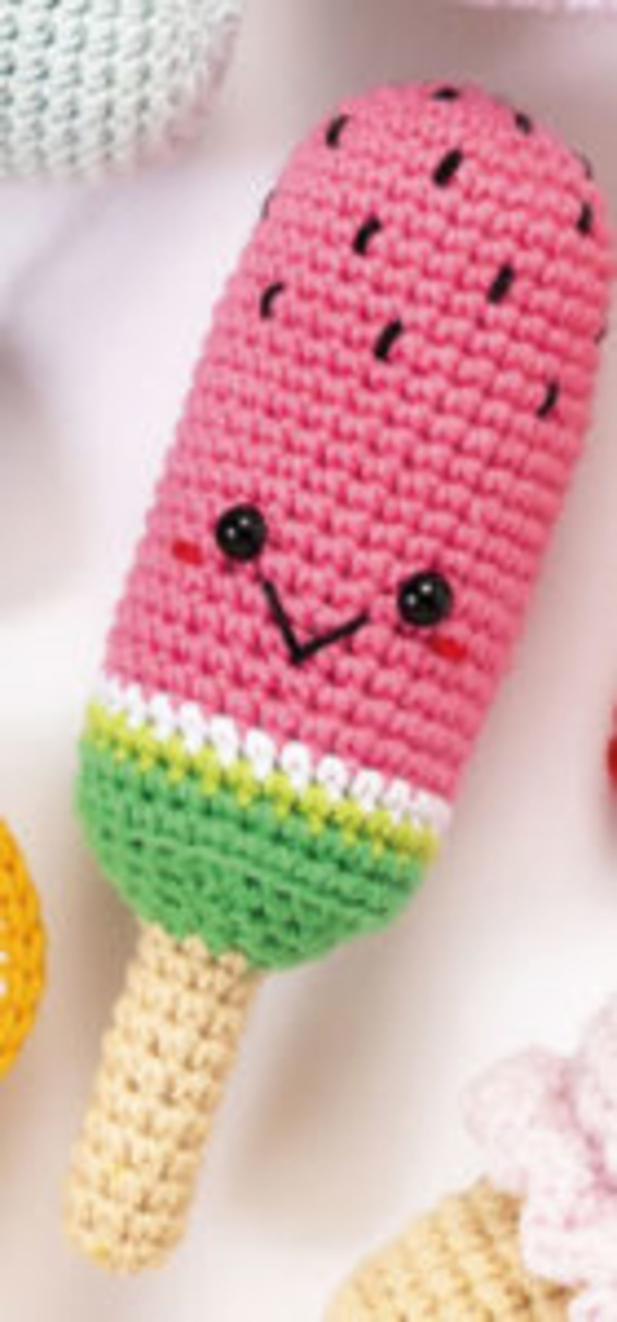 amigurumi glace pastèque au crochet