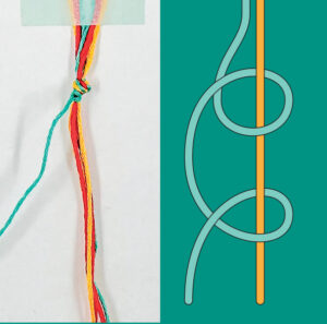 tuto bracelet brésilien rond à 3 couleurs enfant