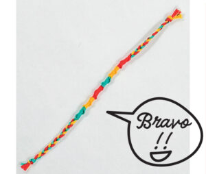 tuto bracelet brésilien rond à 3 couleurs enfant