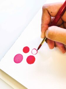 tuto apprendre l'aquarelle exercice motifs répétitifs