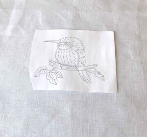 tuto transfert motif broderie sur tissu